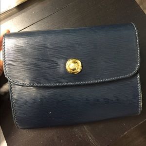 Chloe Navy Blue Leather Clutch for Belt