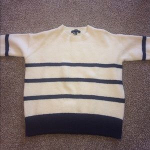 Cream and White Sweater