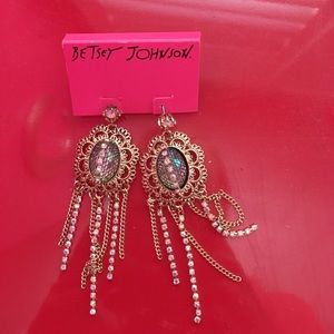 Betsy Johnson gold earrings