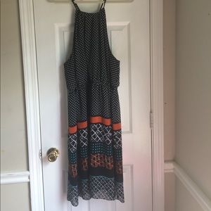 Lane Bryant multicolor chiffon lightweight dress