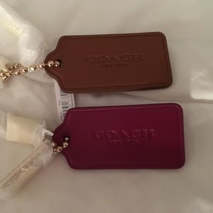 2 COACH KEYCHAIN 100% LEATHER NEW IN PACKAGE