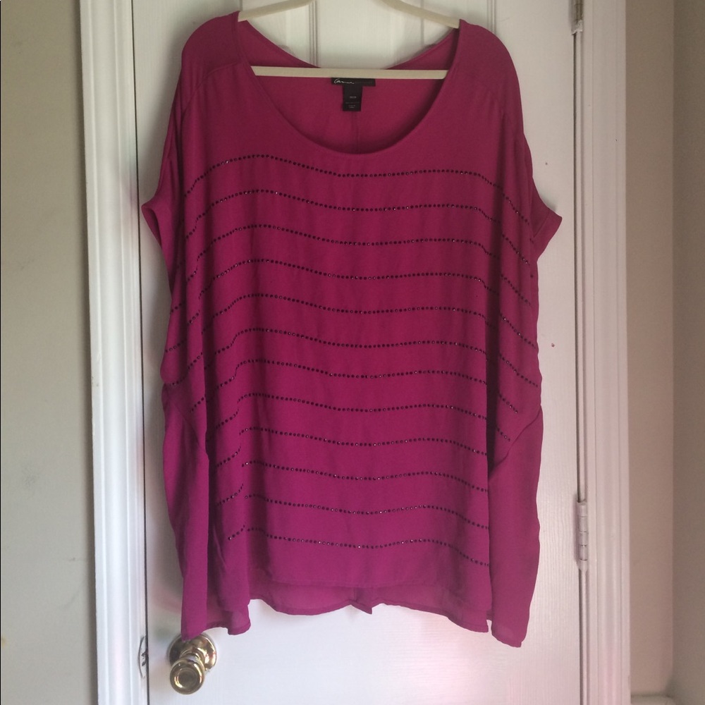 Flirty, embellished Lane Bryant blouse. Never worn