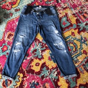 Target Maternity skinny cropped jeans, size 12