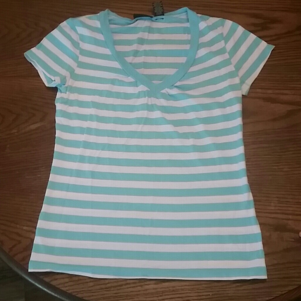 🌹 3 FOR $5 🌹 Blue/White Vneck