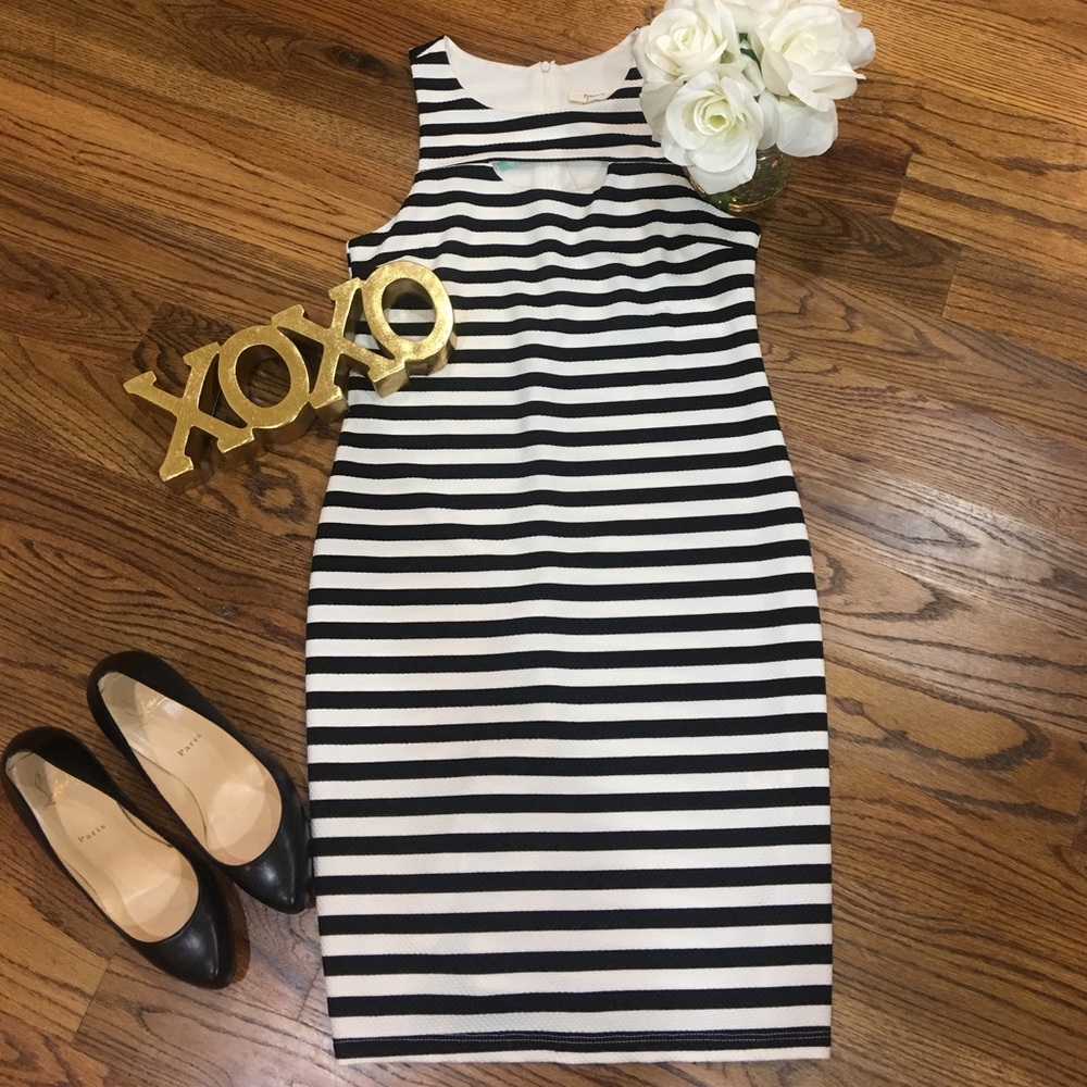 Freeway Copland Black and white stripe dress  - Picture 5 of 6