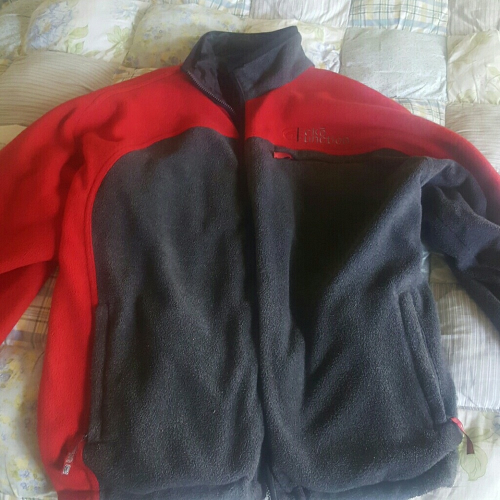 Ecko reversible fleece and windbreaker jacket