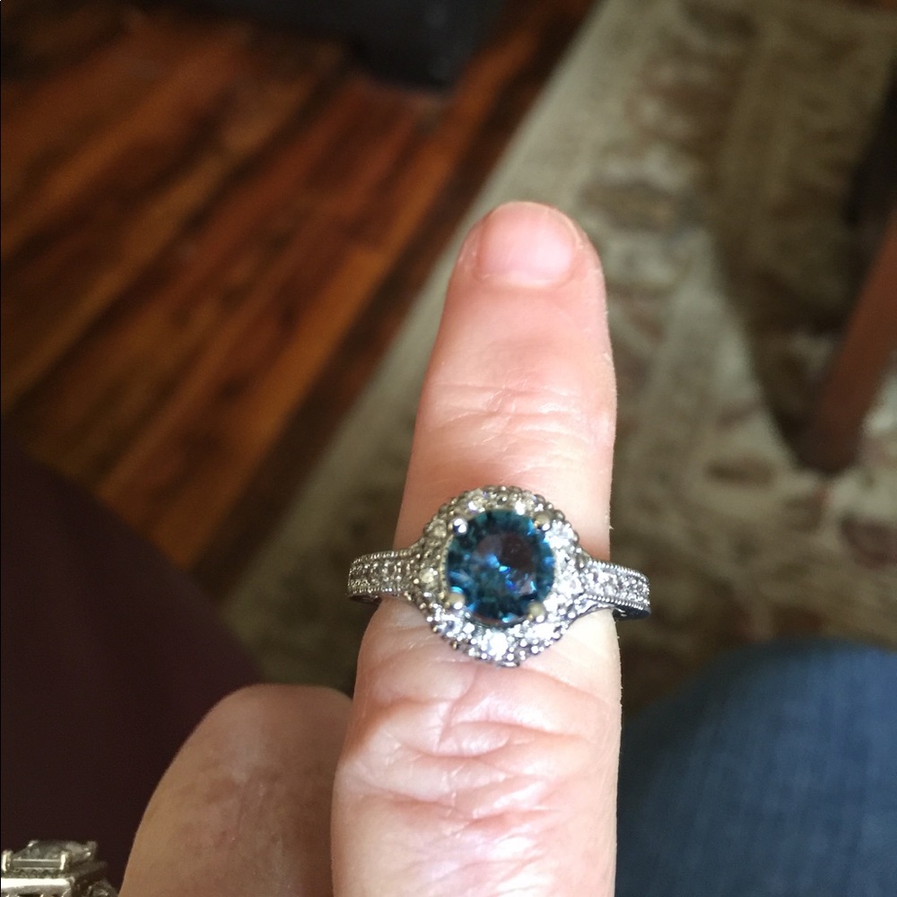 REDUCED-SS 925 Beautiful London blue Topaz Ring