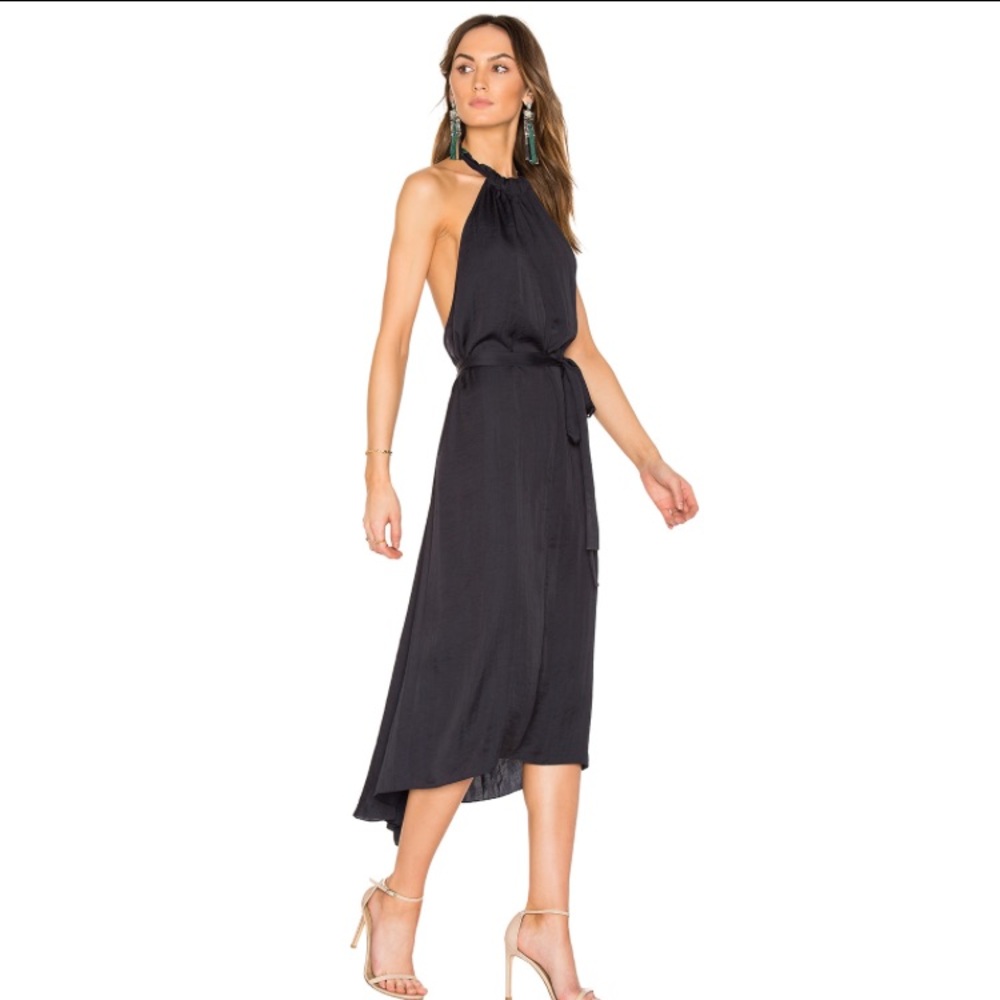 Theory silk high low backless dress size 2