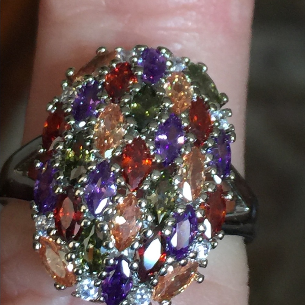 REDUCED-SS 925 multicolored stones