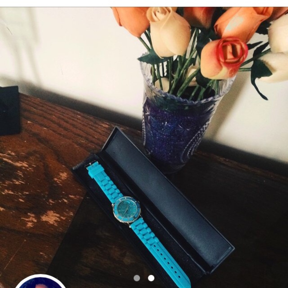 Light Blue Unisex Gummy Watch by Gossip for Sale