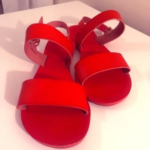 Bright Red Strap Sandals