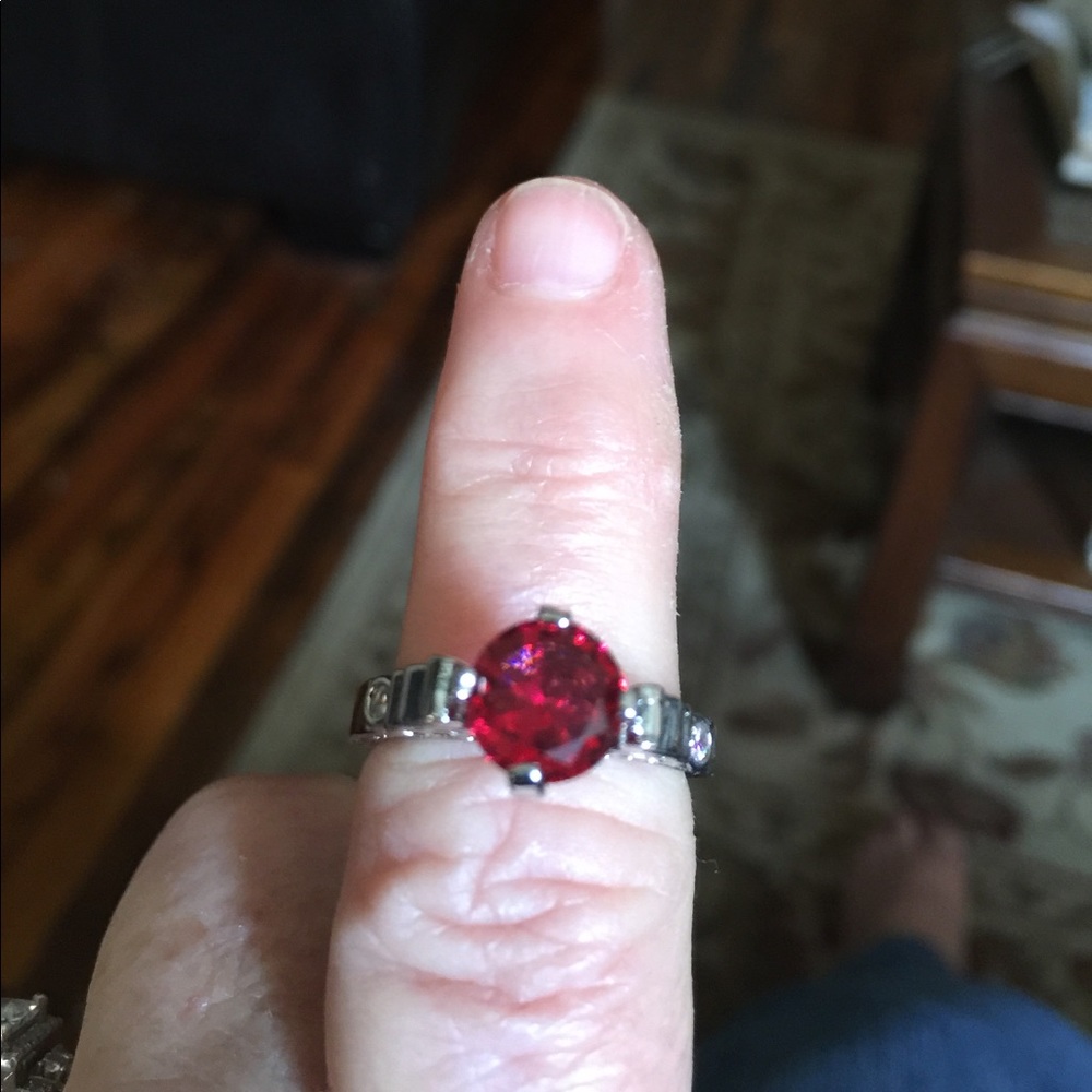 REDUCED-SS 925 Ruby red ring