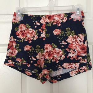 CLEARANCE Forever 21 Floral High-Waisted Shorts