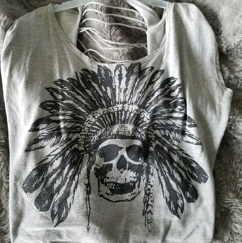 Vintage shredded loose fit tee