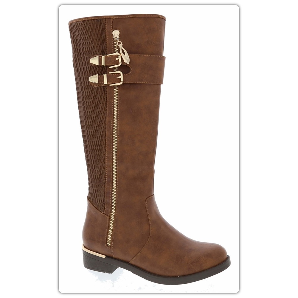 Almost Gone Sale! Brown Buckle Riding Boots - Picture 3 of 6