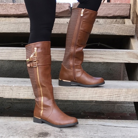 Almost Gone Sale! Brown Buckle Riding Boots - Picture 4 of 6