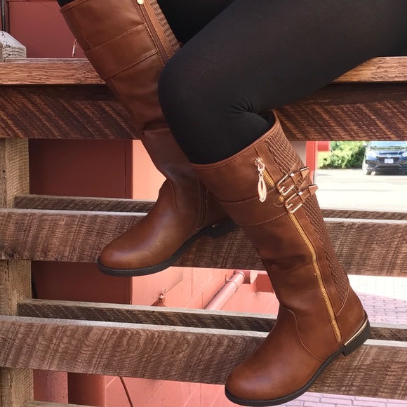 Almost Gone Sale! Brown Buckle Riding Boots - Picture 5 of 6