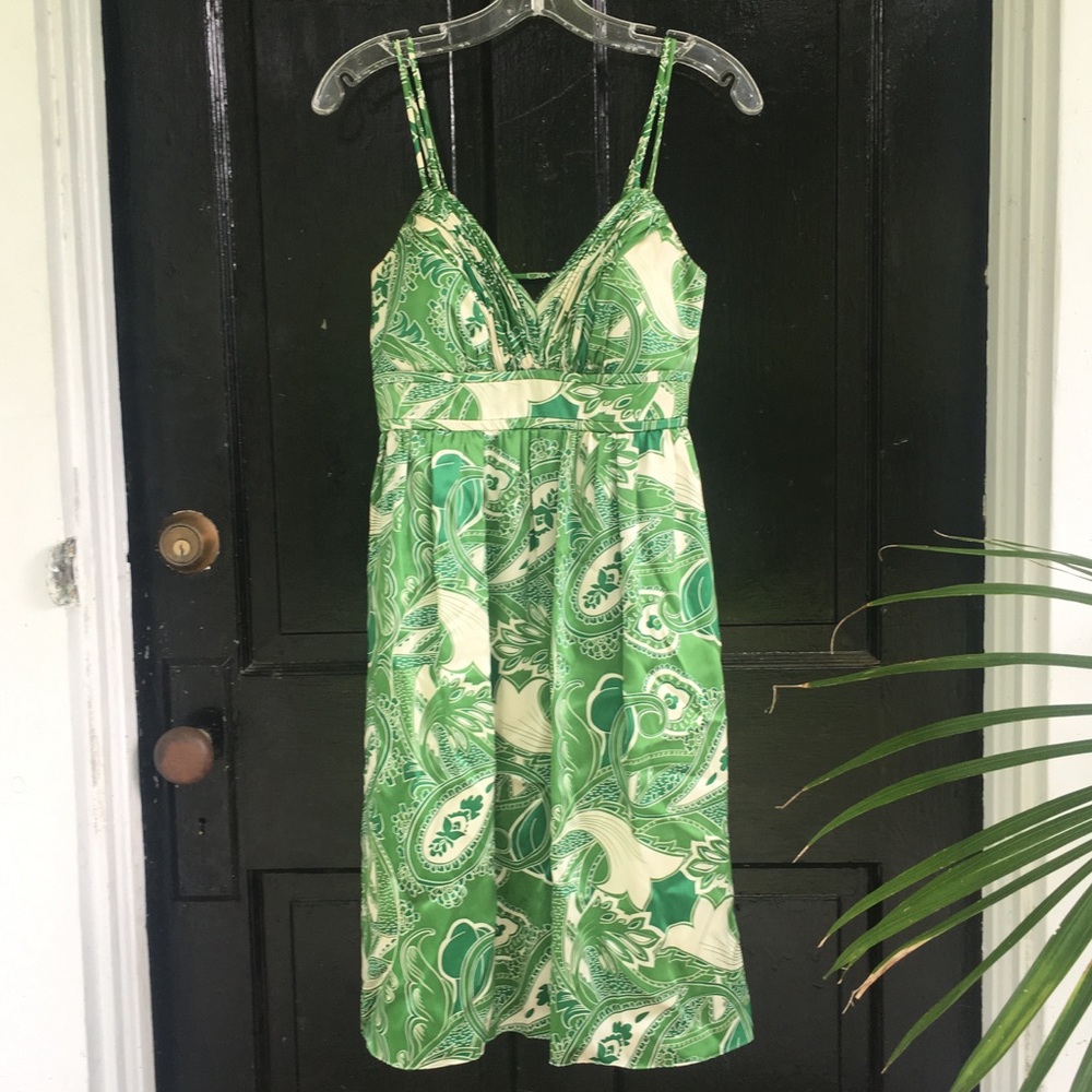 Silk OC OC Green and ivory Dress