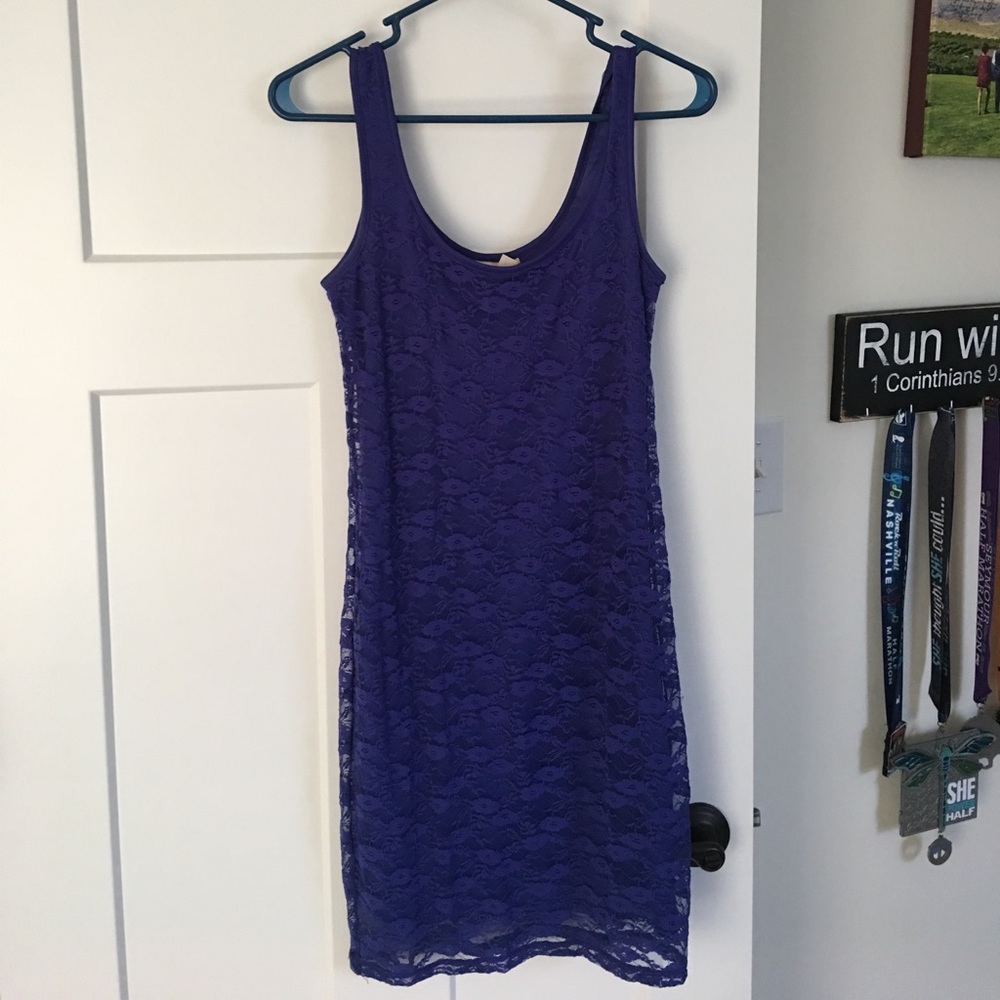 Royal blue lace dress