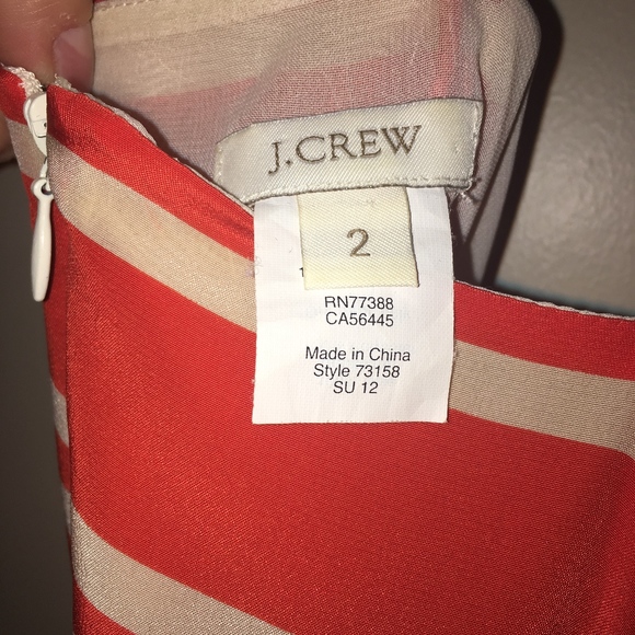 J.Crew Silk Striped Blouson Dress - Picture 6 of 6