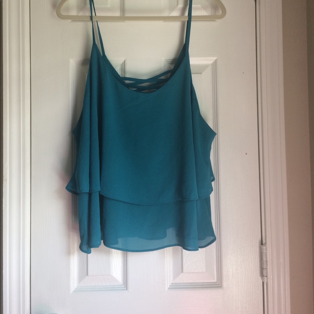 Dressy/casual teal tank top