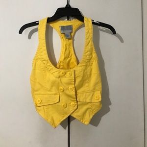 Yellow button up vest