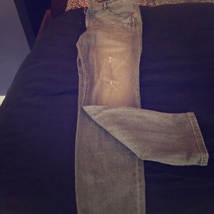 Loft relaxed skinny distressed jeans