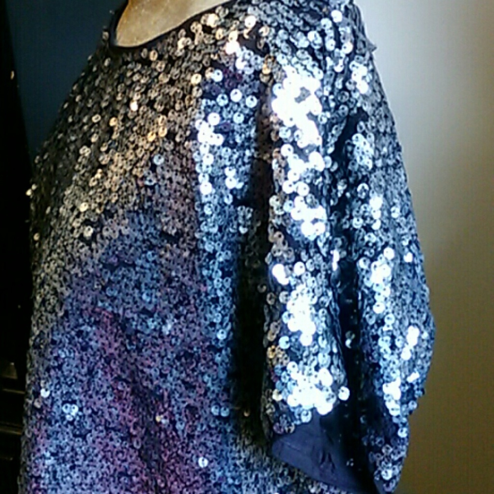 Sequins silver top