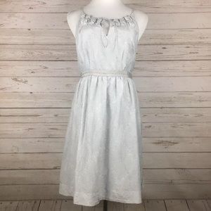 Loft Light Gray Cotton Dress - Sz 8