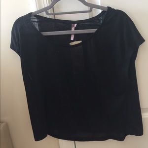 black see through top