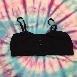 Forever 21 Black bralette with buttons