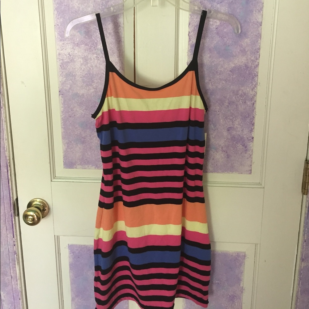 Striped Spaghetti Strap Dress