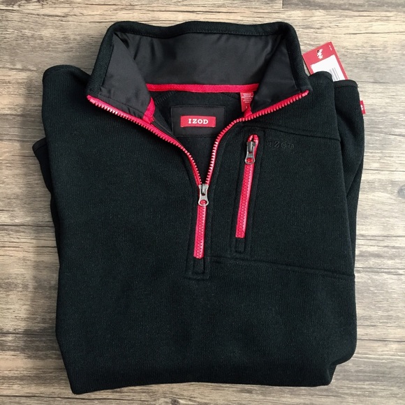 Izod Other - Men's IZOD Black/Red Pullover Sweater! Size L