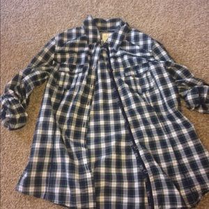 Green plaid button up shirt