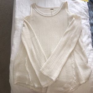 Cream Free People sweater