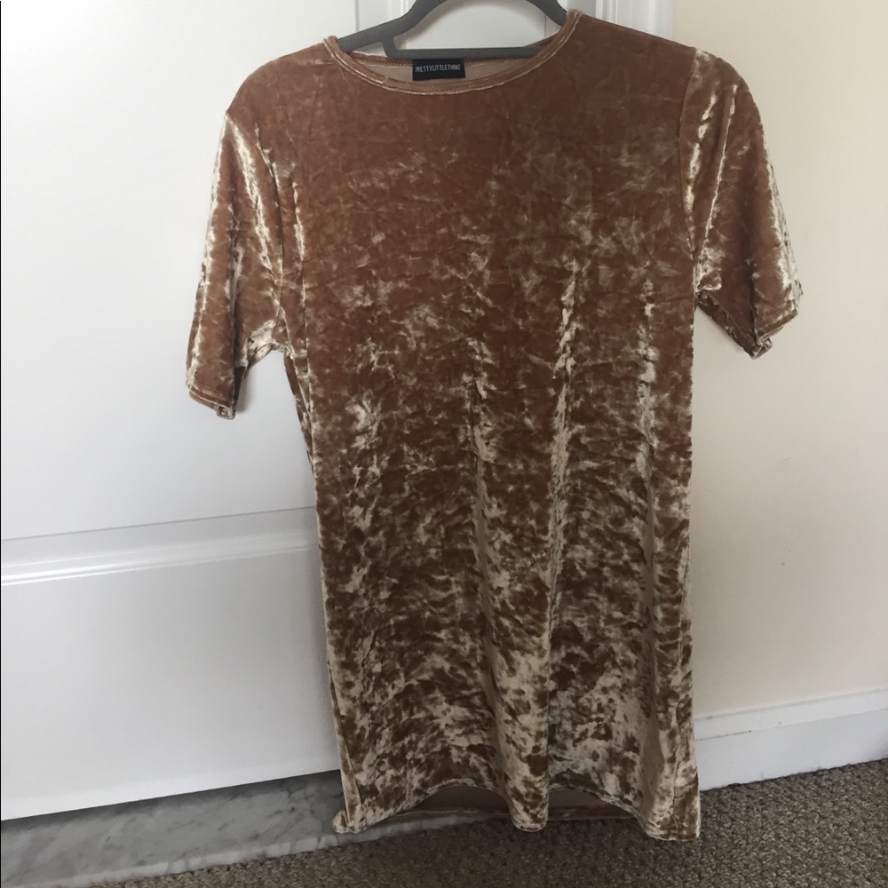 crushed velvet t shirt dress