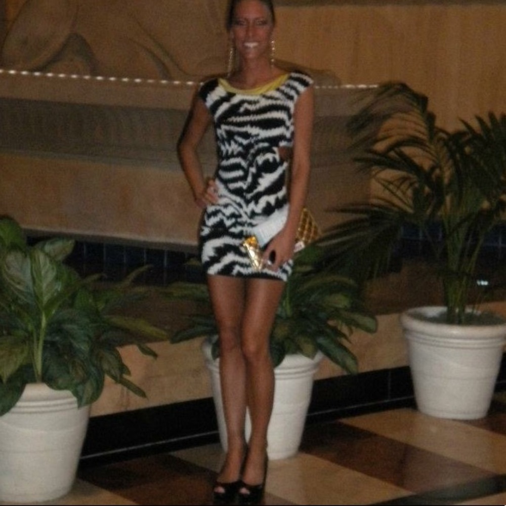 Bebe zebra print dress