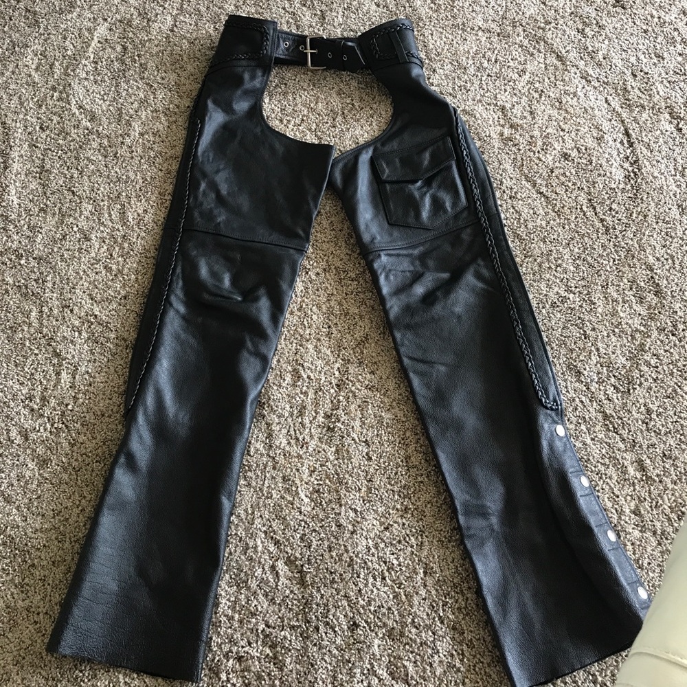 Genuine Black leather chaps. Price firm.