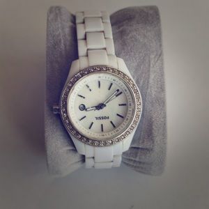 White fossil watch