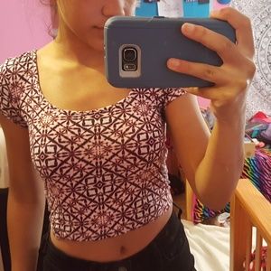 cute burgundy crop top