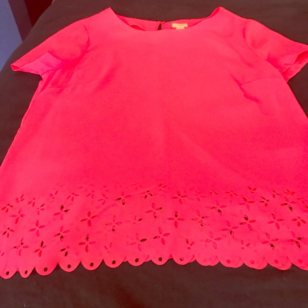 Hot pink JCrew blouse
