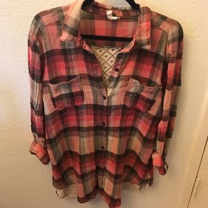 Free people flannel button up