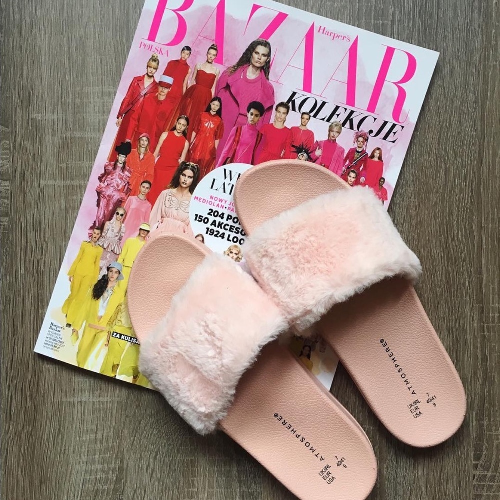 Primark Atmosphere fluffy fur slide slippers