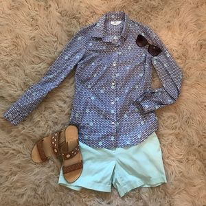 Vineyard Vines Patterned Button-Up Blouse