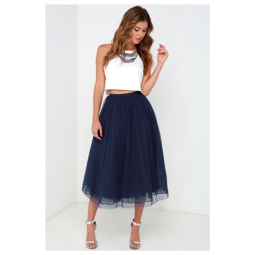 Tulle Midi Skirt