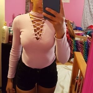 BADDIE purple/pink bodysuit