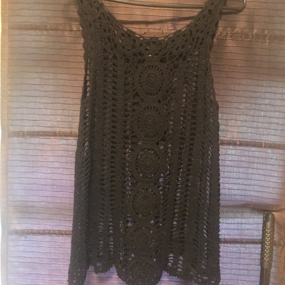 Crochet top black perfect condition