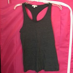 Dark charcoal gray tank top