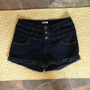 High waist denim shorts