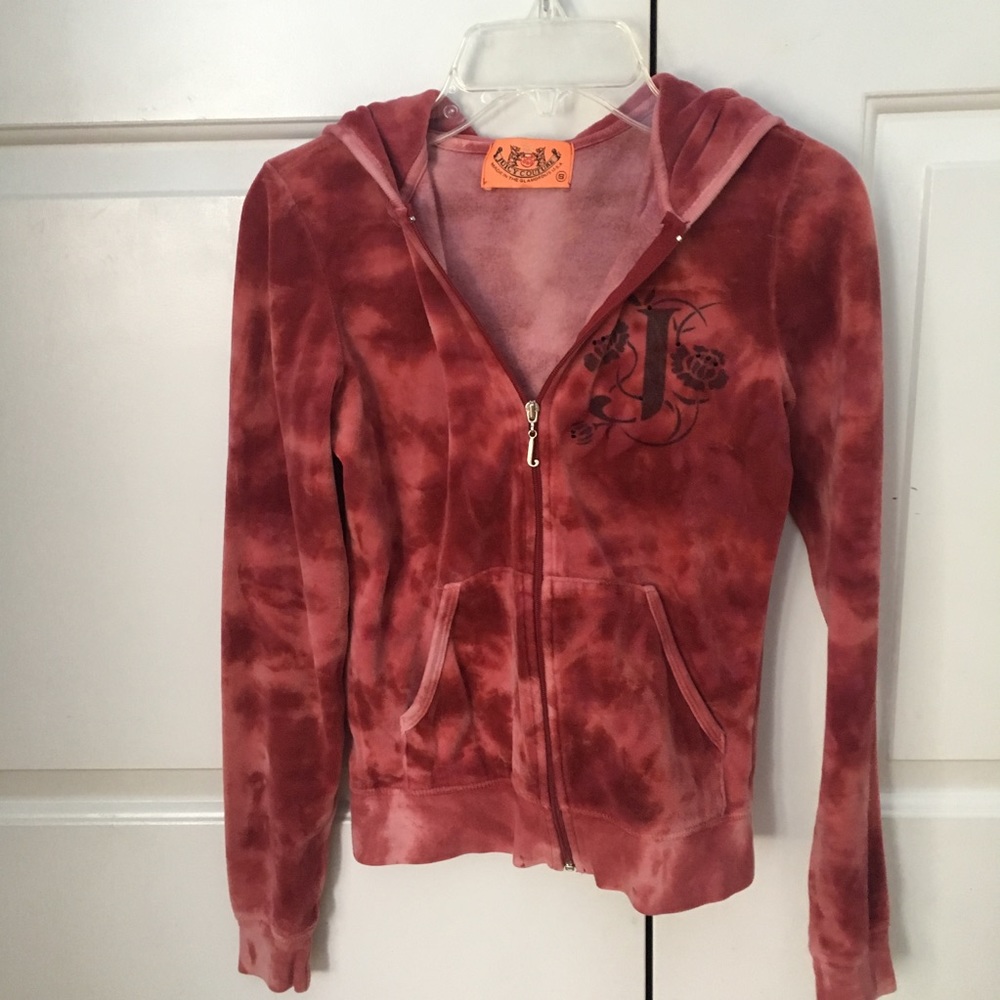 Juicy couture tie dye zip up hoodie